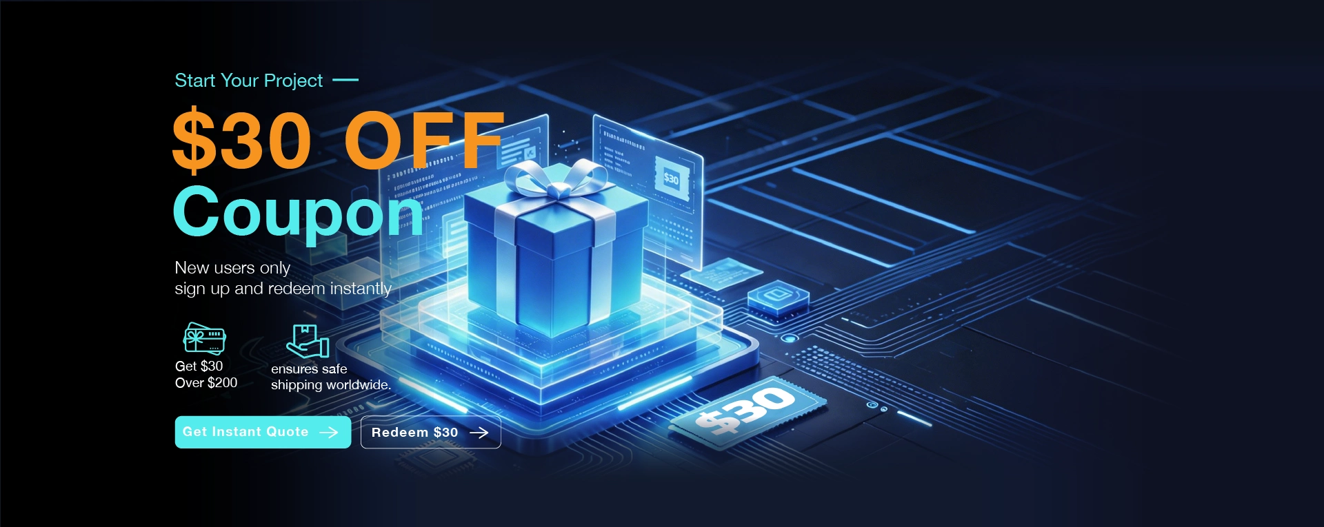 Online PCB Quote Banner,scspcba
